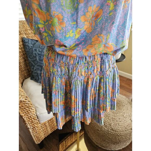 Current Air Anthropologie Smocked Waist Mini Dress Women's Size S - Picture 4 of 11